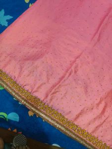 Beautiful party wear Pink Embellished Saree