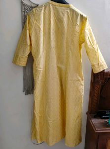Max Women Yellow Printed A-line Kurta XXL