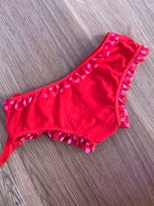 Cute Red Polka Dot Ruffled Briefs