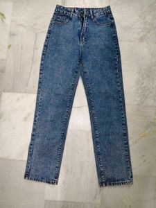 Stylish Acid Wash Mom Jeans