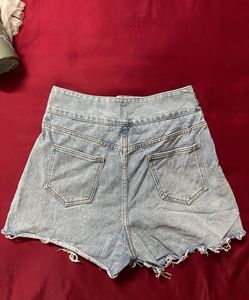 Distressed Denim Shorts