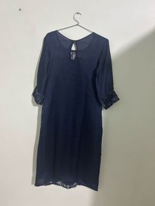 Elegant Navy Floral Dress