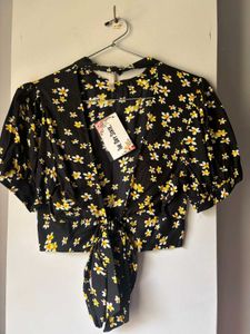 Cute Floral Print Crop Top