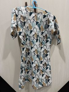 Patterned Casual Mini Dress