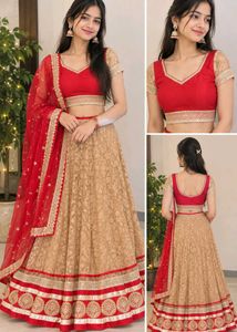 Stunning Red & Gold Lehenga Choli