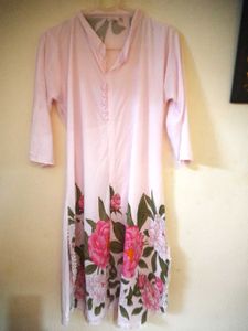 Pink Floral Kurta Set