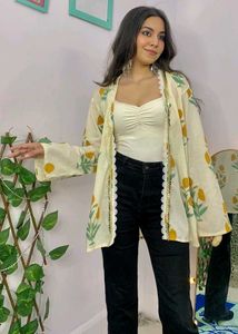NouveauModiste Cotton printed Shrug