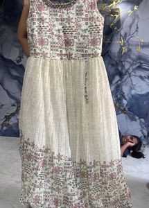 Elegant Floral Print Ethnic Gown