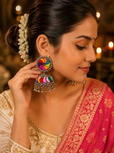 Trendy Stunning Multicolour Jhumka Earrings