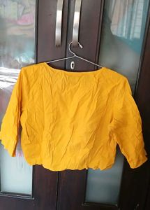 Yellow Crop Top - XL Size