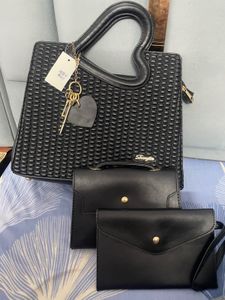 Chic Black Handbag Set