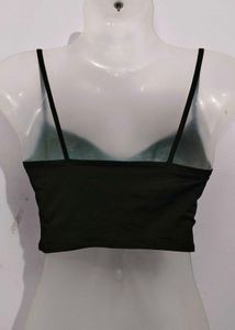 Chic Black Ruffled Bustier Top