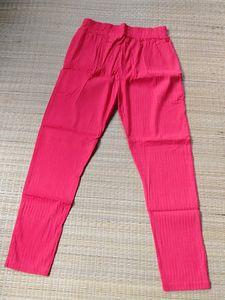 Red Colour Pencil Pant
