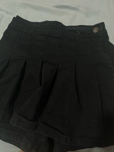 Black Mini Skort Skirt