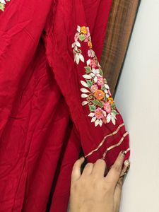 elegant deep red boutique dress