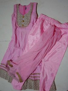 Beautiful Pink Ethnic Gown with Embellishments