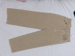 Stylish Beige Straight Leg Jeans