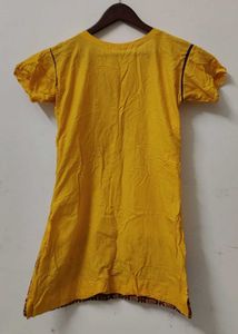 Yellow Embroidered Kurta
