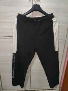 Men's Black &amp; White Track Pants
