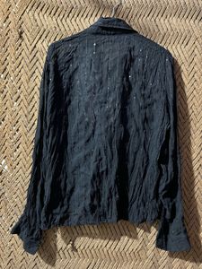 Elegant Black Embellished Shirt