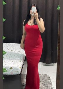 Red Bodycon Maxi Dress