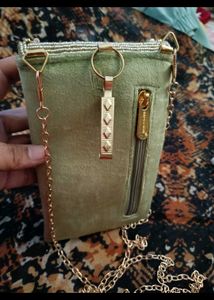 Embellished Green Clutch