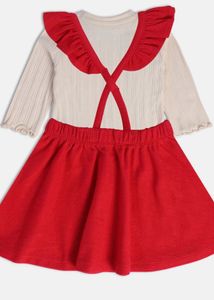 Cute Apple Print Dress for Girls