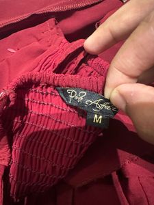 Maroon flare Dress