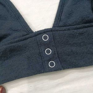❤️‍🔥 Ribbed Black Sports Bra