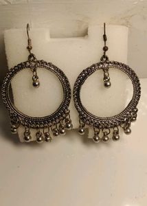 Oxidised Jhumka Earrings