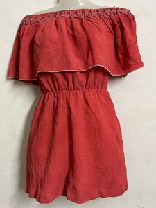 Off-Shoulder Ruffle mini jumpsuit