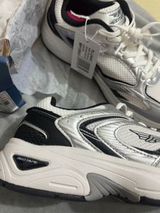 Red Tape Silver &amp; Black Sneakers