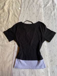 fitted ribbed top