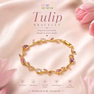 Elegant Tulip Bracelet Gold Plated