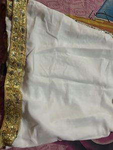 Sparkling White Sequined salwa set /free size