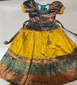 Beautiful Yellow south indian long dress