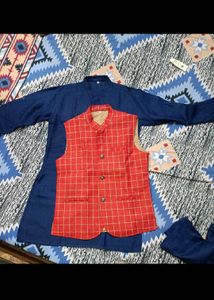 Men's Kurta Set with Waistcoat