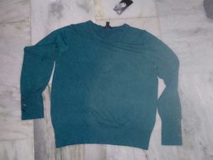 Elegant Teal Long Sleeve Sweater