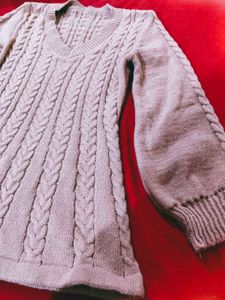 Cozy Cable Knit V-Neck Sweater