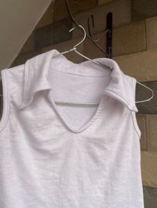Collared White Crop Top
