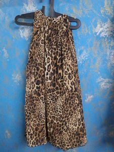 Leopard Print Flowy Halter Dress