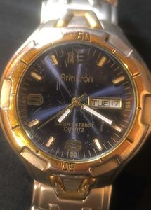 Armitron 2005 Two-Tone Watch Working Imported