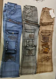 Vintage Y2K Flared Utility Cargo Jeans