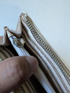 Authentic Coach Signature Canvas Zip-Around Wallet