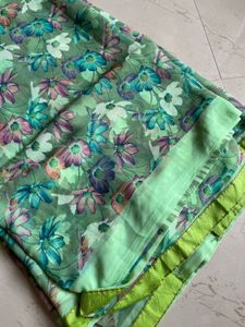 Green Floral Saree