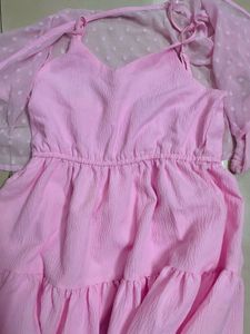 Light Pink Girls Frock(9To10)PRICE DROP