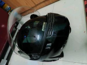 Glossy Black Motorcycle Helmet