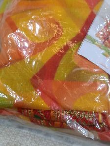 Vibrant Abstract Print Saree