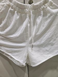 White Casual Shorts