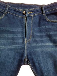 Men's Blue Stretchable Jeans - Size 36